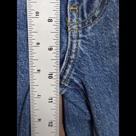 BDG Urban Outfitters Jeans 24 Womens Blue Stretch High Rise Flare Frayed Denim - Picture 4 of 10